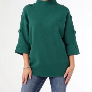 Coco + Carmen Forest Green Turtleneck Sweater